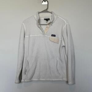 White cream Patagonia Women Fleece Pullover Jacket